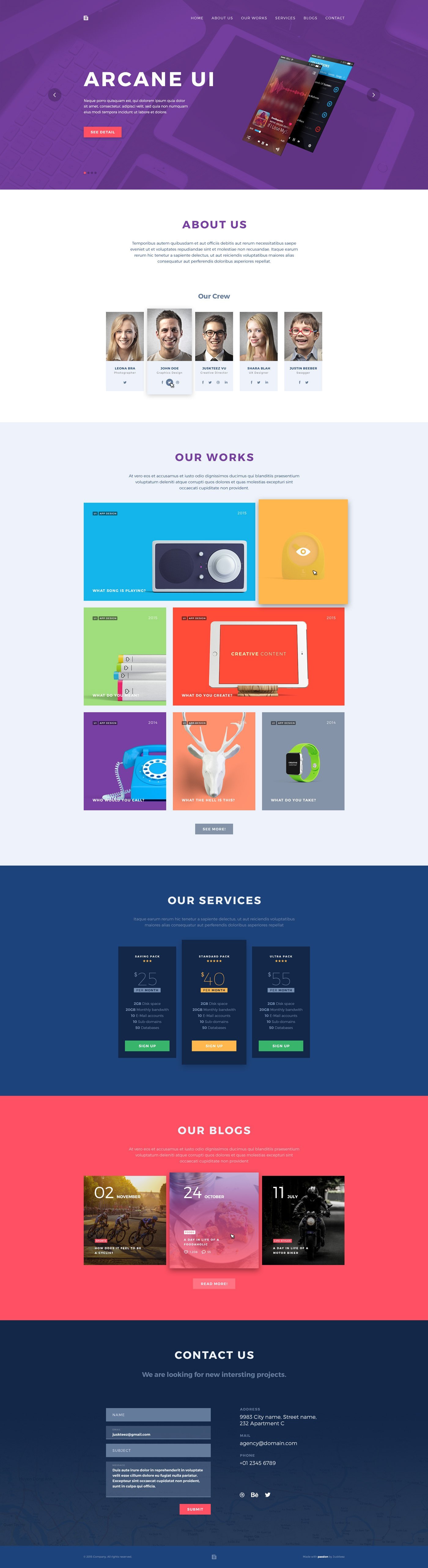 Website on a laptop